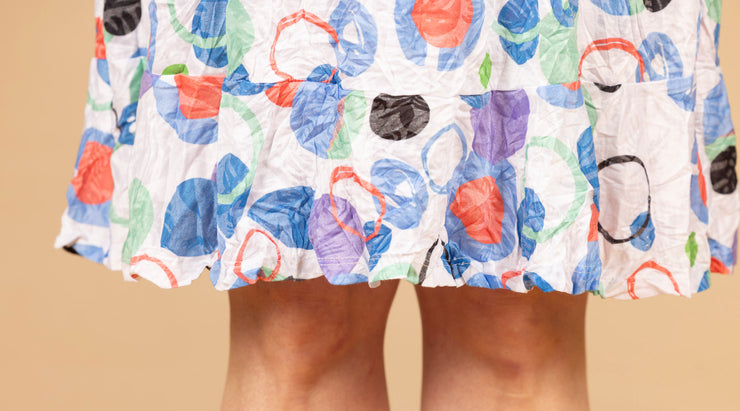 Crinkle Skort Circles
