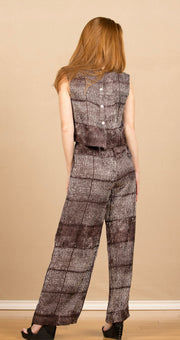 Wide Leg W/Wide Hem Asilah Textured Print