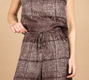 Wide Leg W/Wide Hem Asilah Textured Print