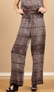 Wide Leg W/Wide Hem Asilah Textured Print