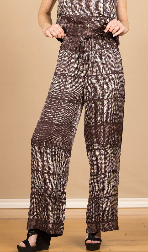 Wide Leg W/Wide Hem Asilah Textured Print