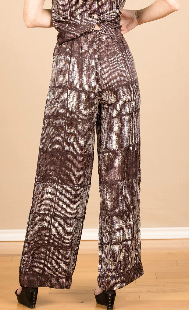 Wide Leg W/Wide Hem Asilah Textured Print