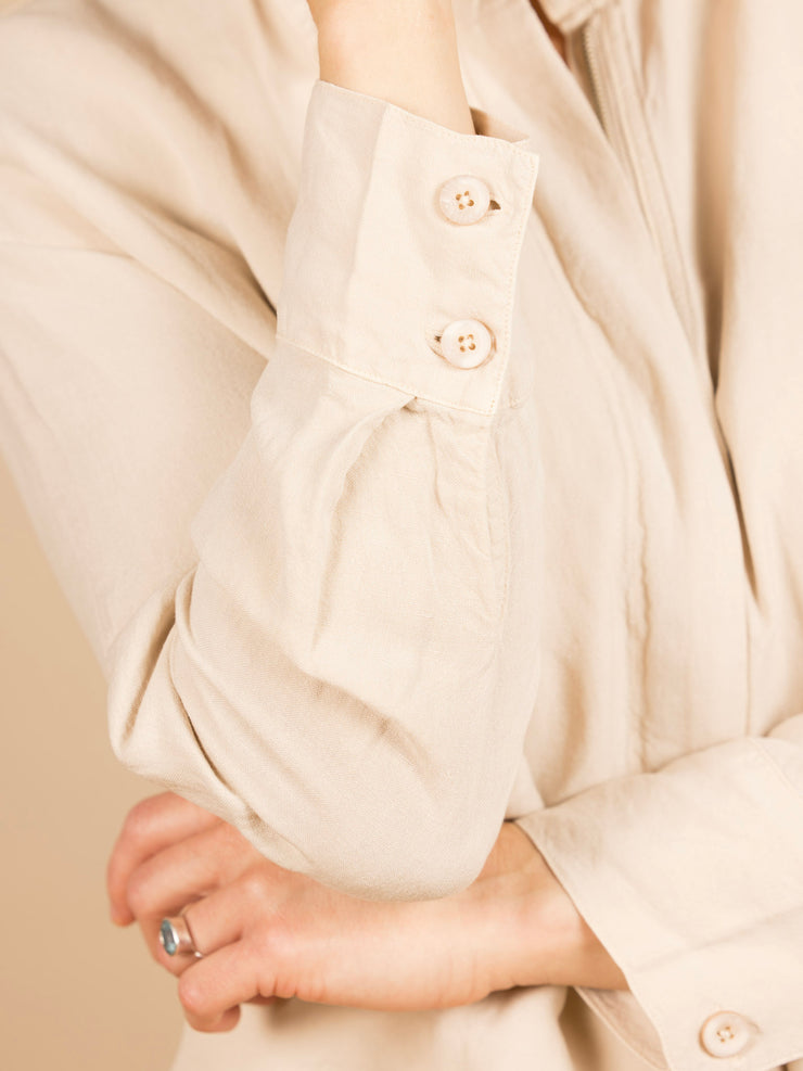 Oversized Cropped Shacket Moroccan Sand