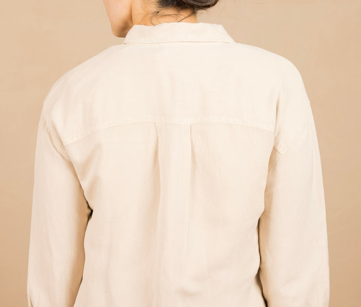 Oversized Cropped Shacket Moroccan Sand