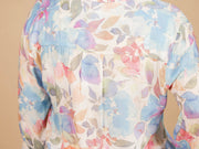 Clean Front Hipster Shirt Floral Garden Print