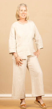 Flat Front Crop Natural