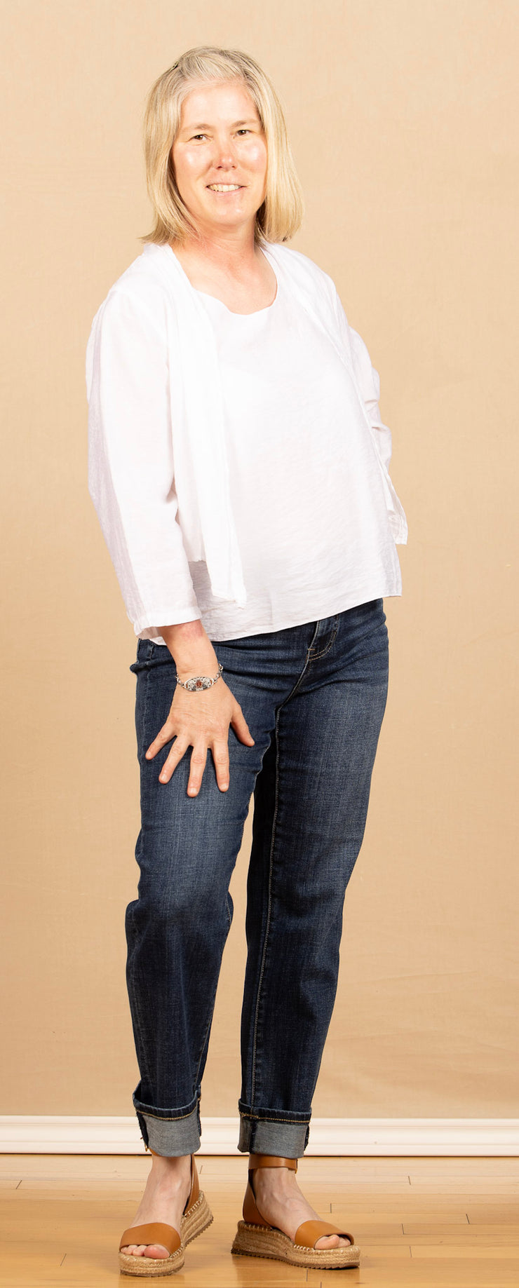 Crop Cardi White Parachute