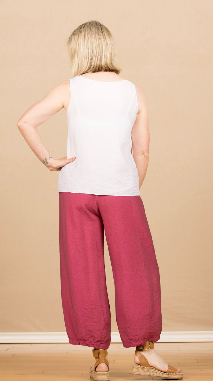 Darted Crop Pant Rhubarb