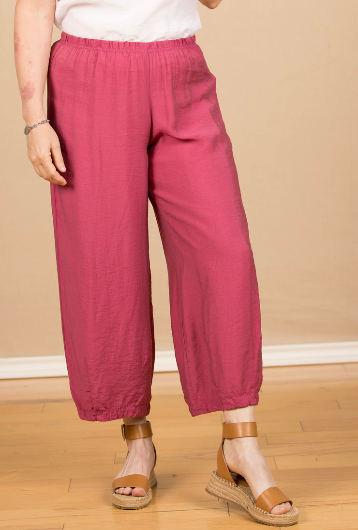 Darted Crop Pant Rhubarb