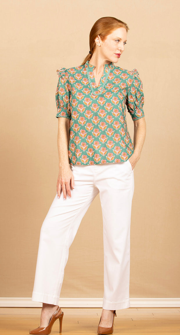 Haley Top Teal