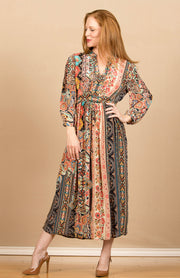 Viscose Silk Long Dress Multi