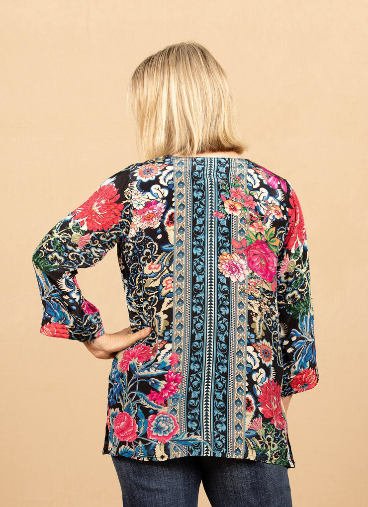 Stitch Detail Tunic Navy