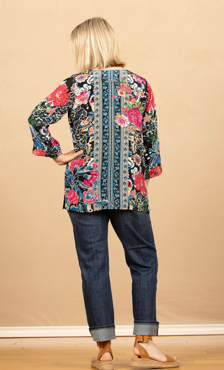Stitch Detail Tunic Navy