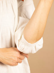 The Jane Top White/Burnt Orange