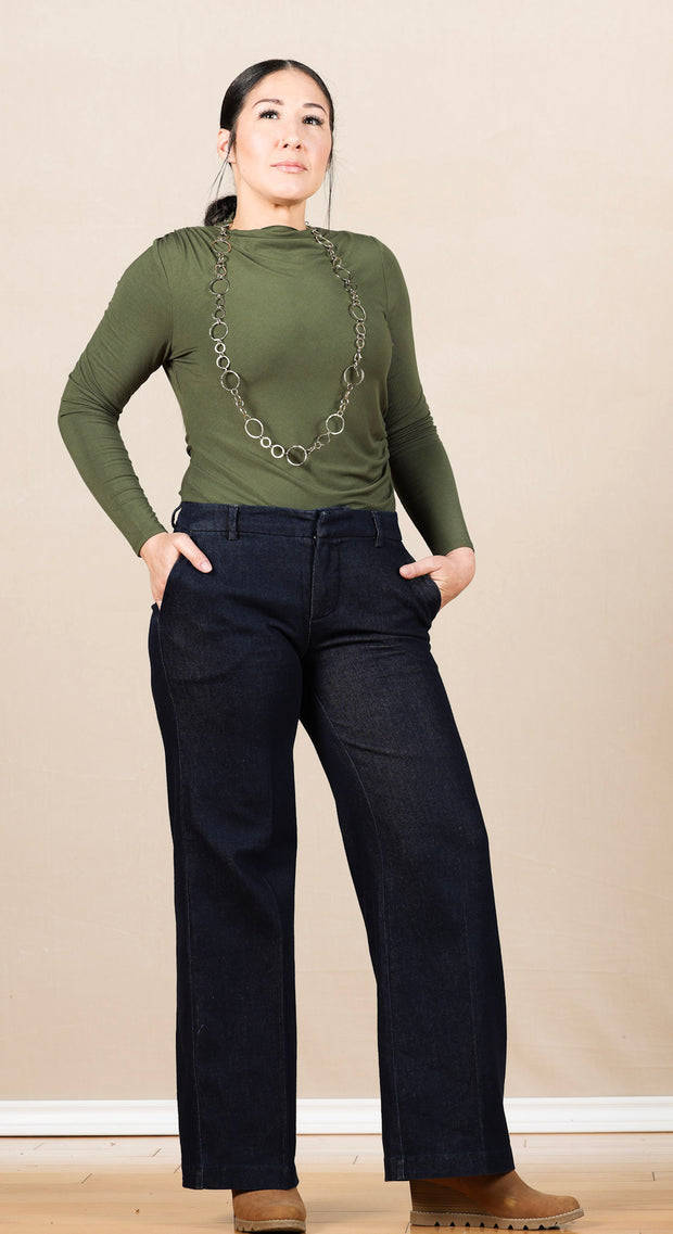 Kelsey Wide Leg Trouser Indigo Rinse