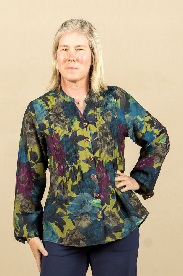 Tunic Pin Tuck Floral