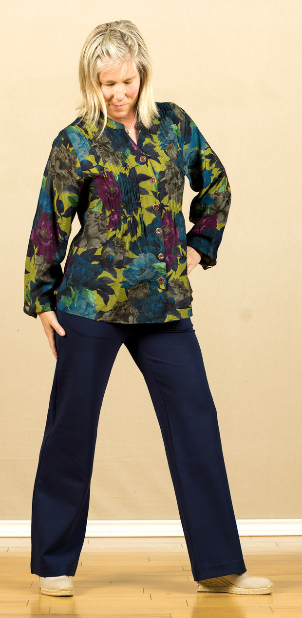 Tunic Pin Tuck Floral