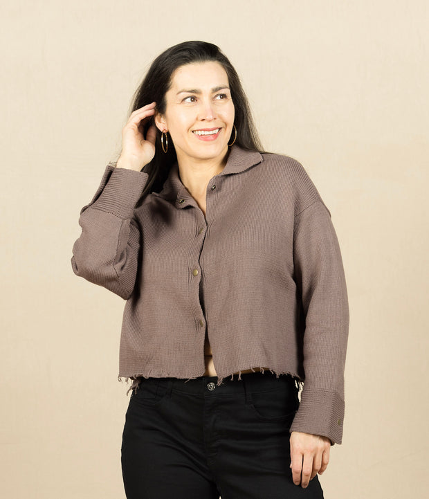Avery Knit Jacket Dark Dusk