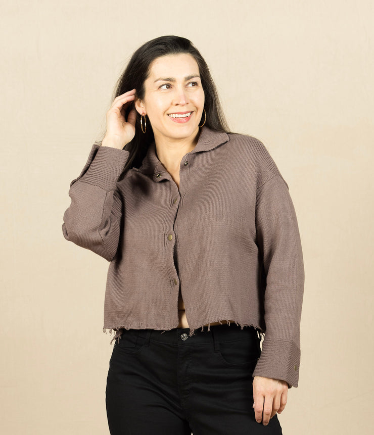 Avery Knit Jacket Dark Dusk