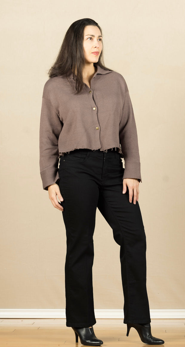 Avery Knit Jacket Dark Dusk