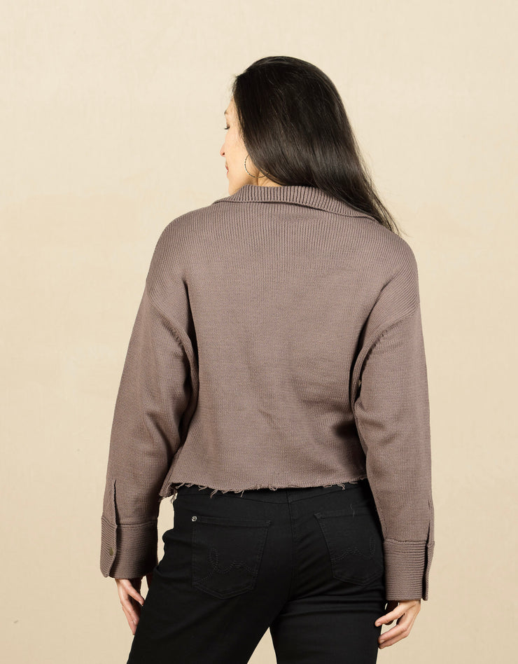 Avery Knit Jacket Dark Dusk