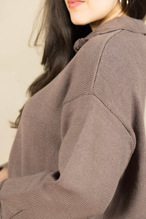 Avery Knit Jacket Dark Dusk