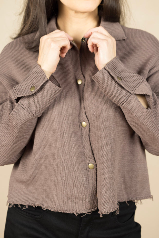 Avery Knit Jacket Dark Dusk