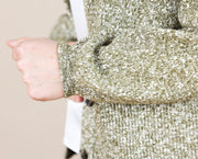 Long Sleeve Button Front Cardigan Sweater Olive Melange