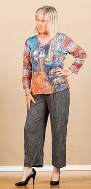 Mixed Media Tunic Rust