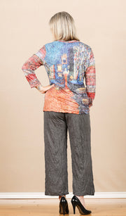 Straight Pant Crinkle Gray