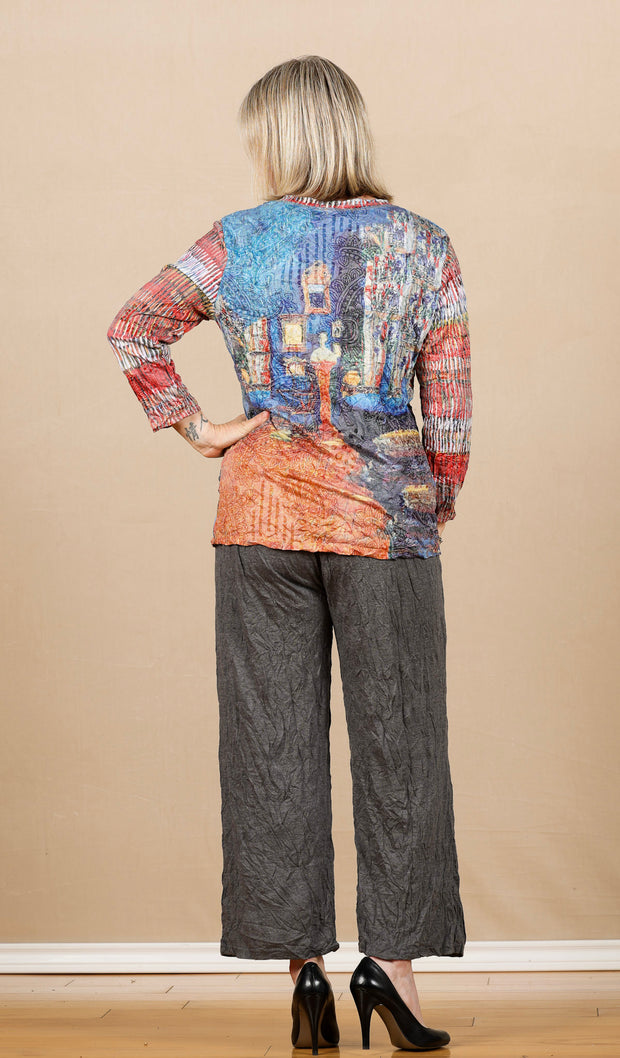 Mixed Media Tunic Rust