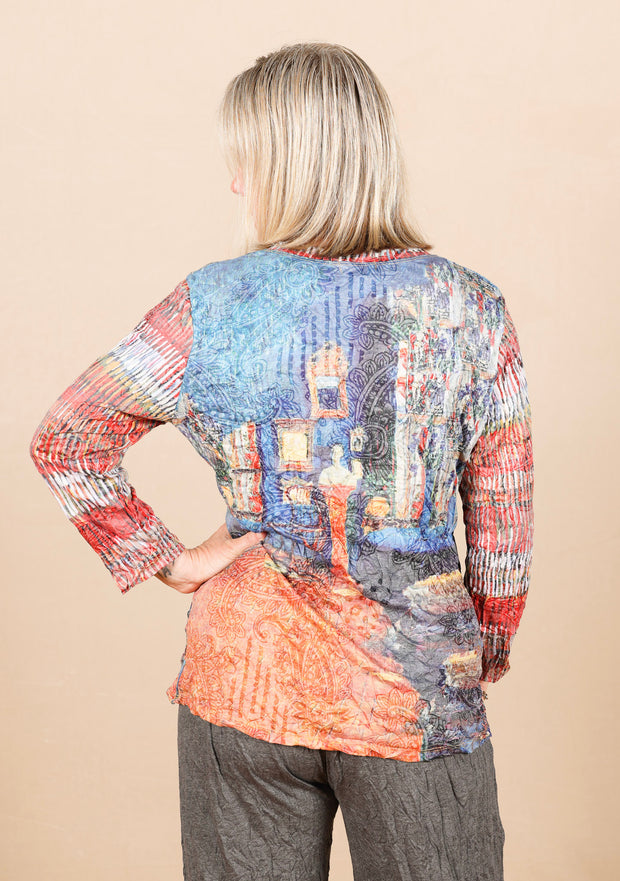 Mixed Media Tunic Rust