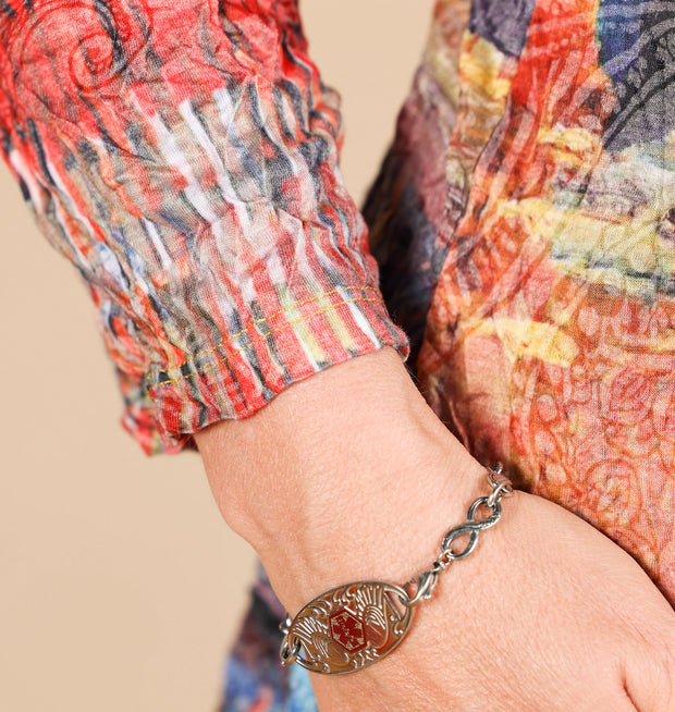 Mixed Media Tunic Rust