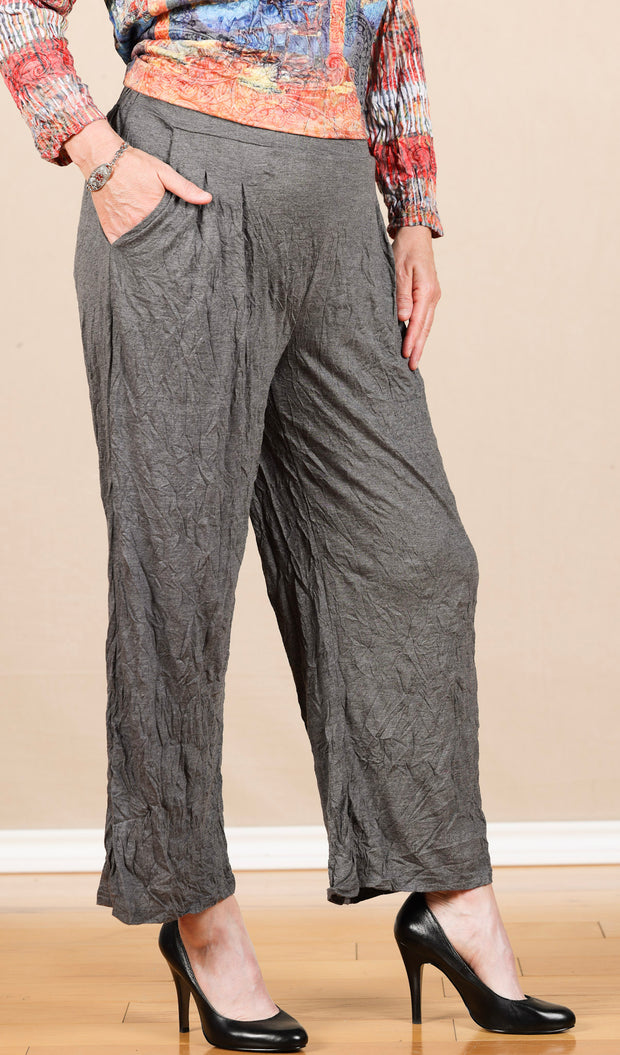 Straight Pant Crinkle Gray