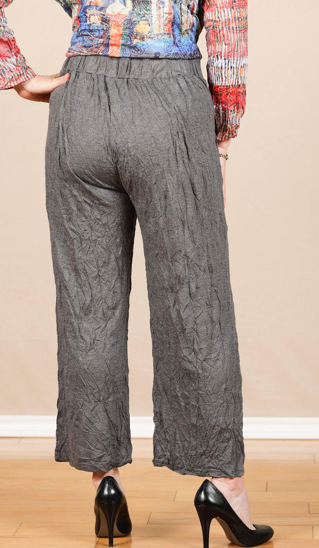 Straight Pant Crinkle Gray