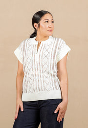 Cap Sleeve Dolman 1/2 Zip Sweater