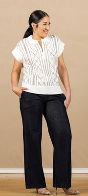 Kelsey Wide Leg Trouser Indigo Rinse