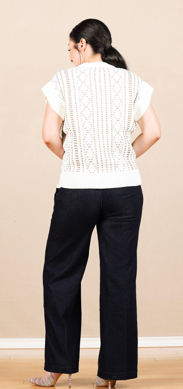 Kelsey Wide Leg Trouser Indigo Rinse