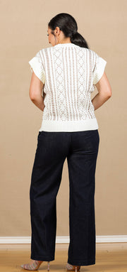 Cap Sleeve Dolman 1/2 Zip Sweater