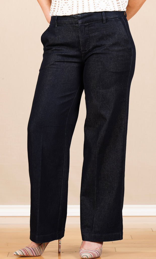 Kelsey Wide Leg Trouser Indigo Rinse