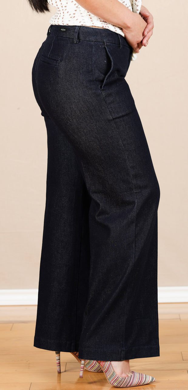 Kelsey Wide Leg Trouser Indigo Rinse