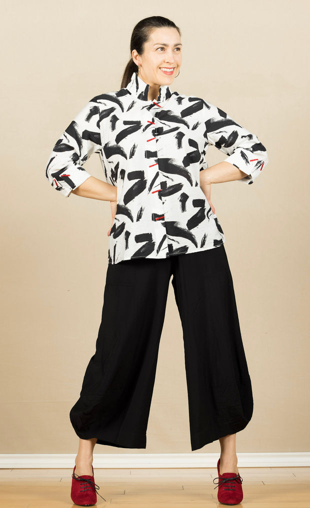 Piano Button Shirt Splash