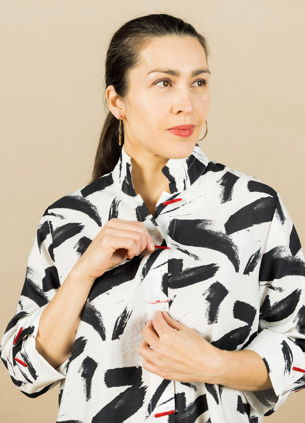 Piano Button Shirt Splash