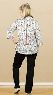 Zip Back White