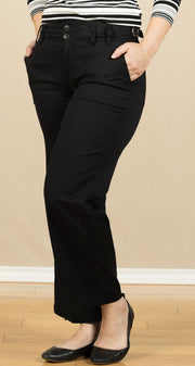 High Rise Cinch Waist Wide Leg Onyx