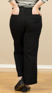High Rise Cinch Waist Wide Leg Onyx
