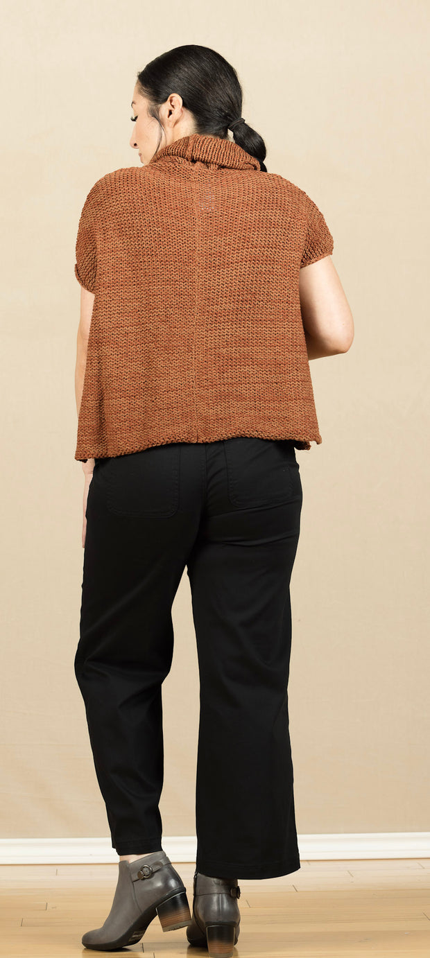 Tasha Marled Short Sleeve Chunky Golden Brown/Sepi Mist