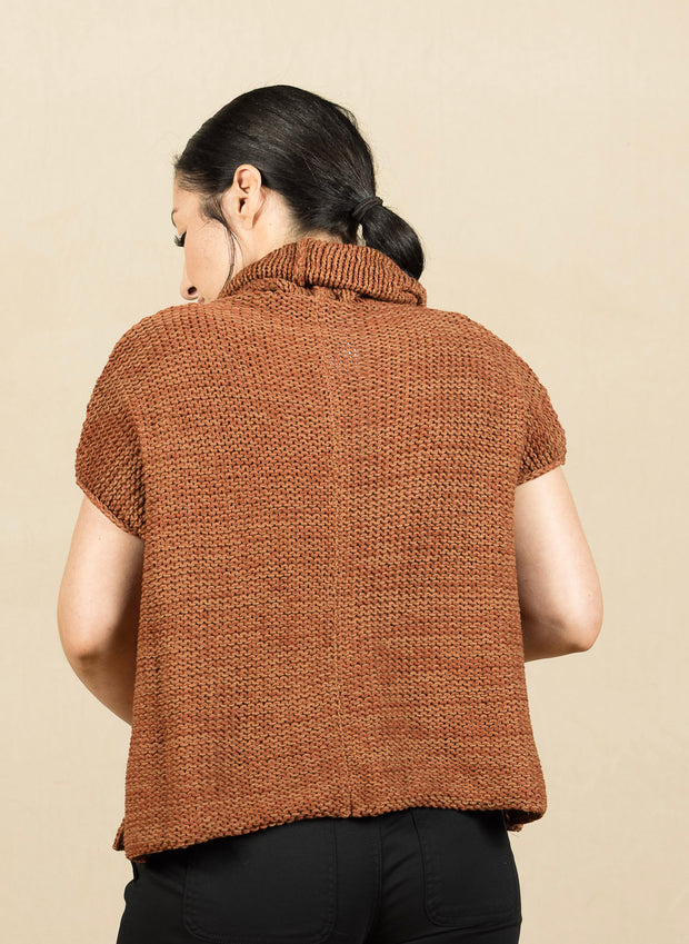 Tasha Marled Short Sleeve Chunky Golden Brown/Sepi Mist