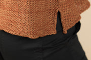Tasha Marled Short Sleeve Chunky Golden Brown/Sepi Mist