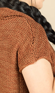 Tasha Marled Short Sleeve Chunky Golden Brown/Sepi Mist